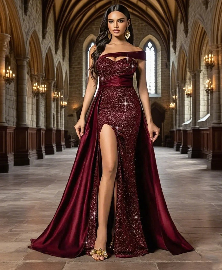 Scarlet Siren Split Gown