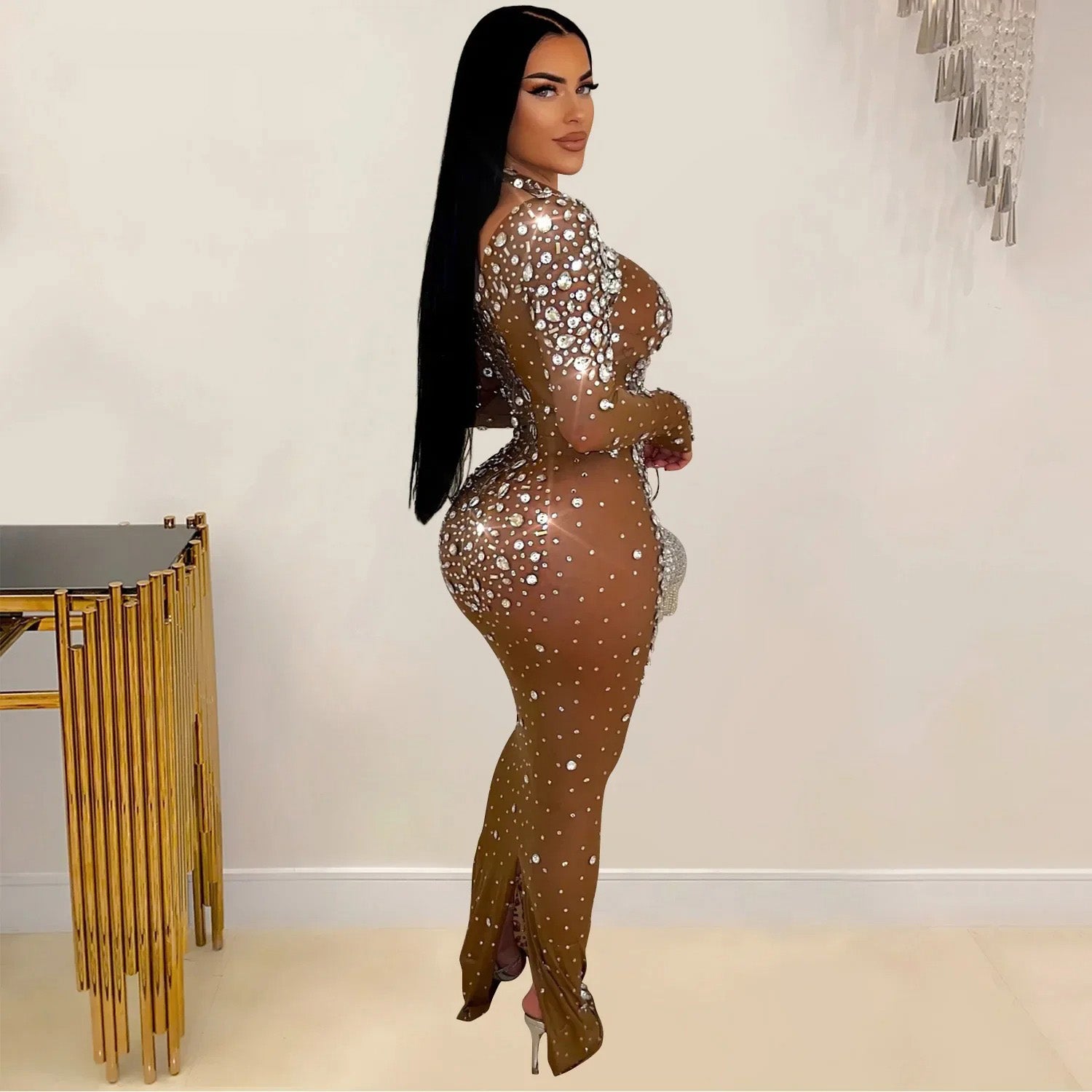 Celestia Mesh Bodycon Gown