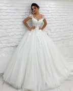 Elysian Off Shoulder Wedding Gown
