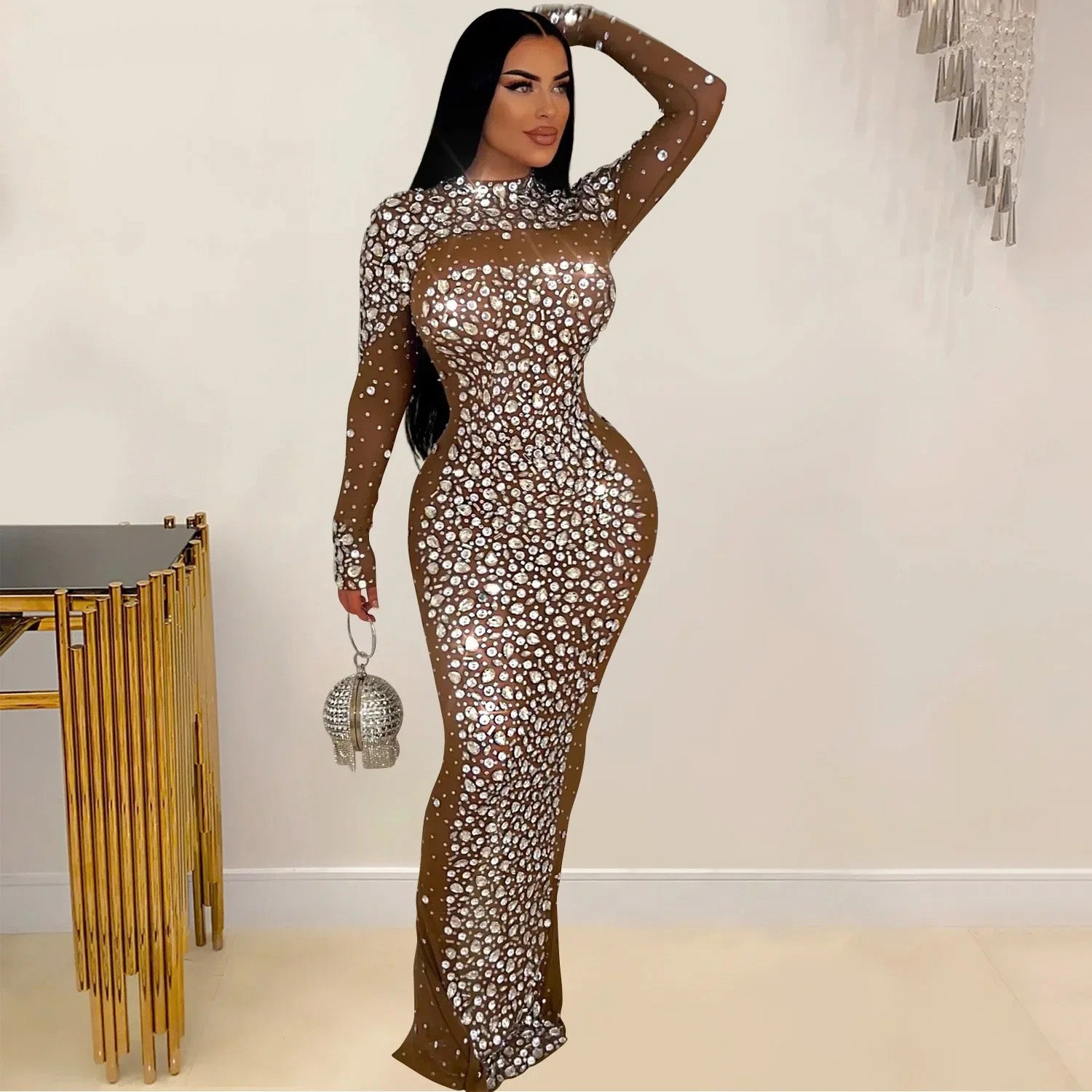 Celestia Mesh Bodycon Gown