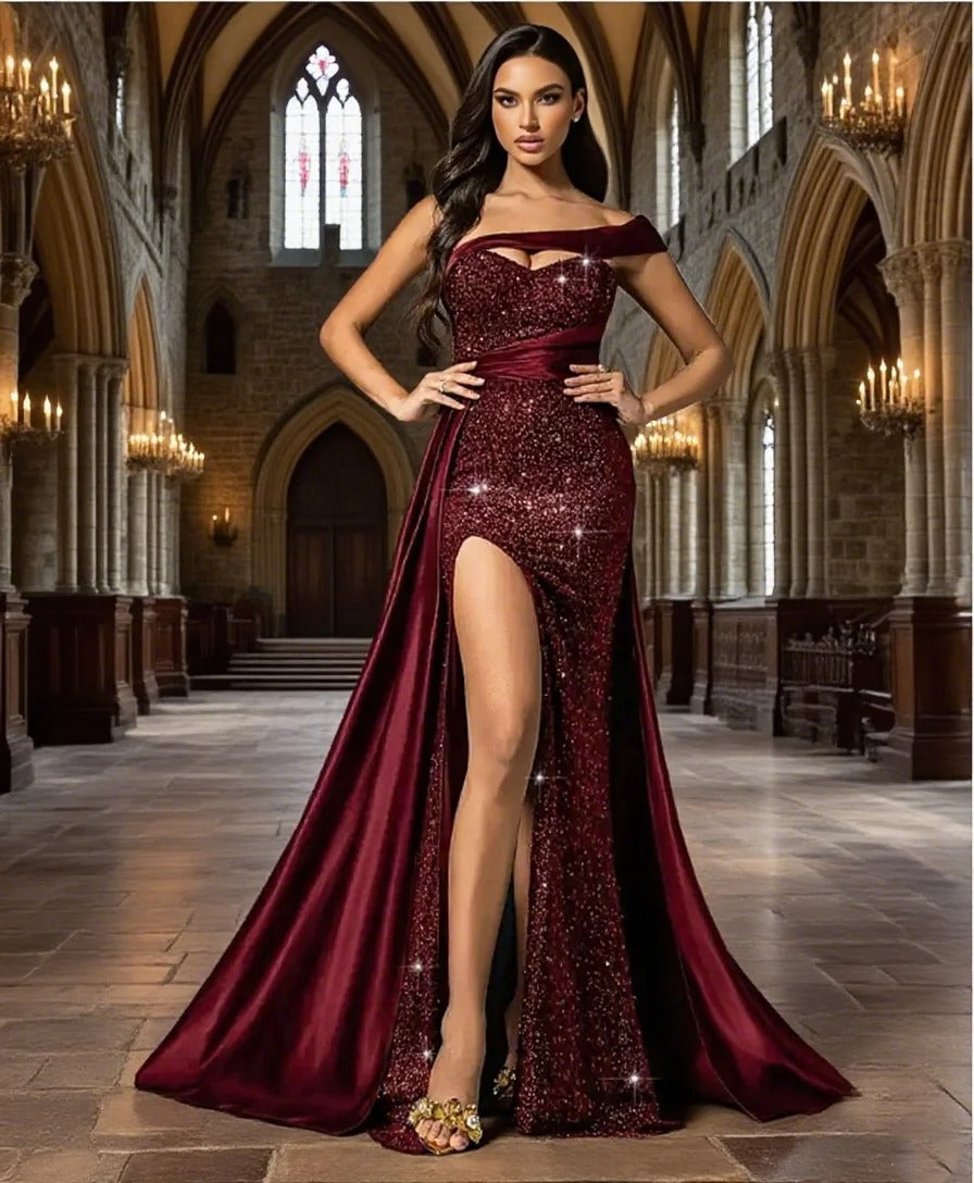 Scarlet Siren Split Gown