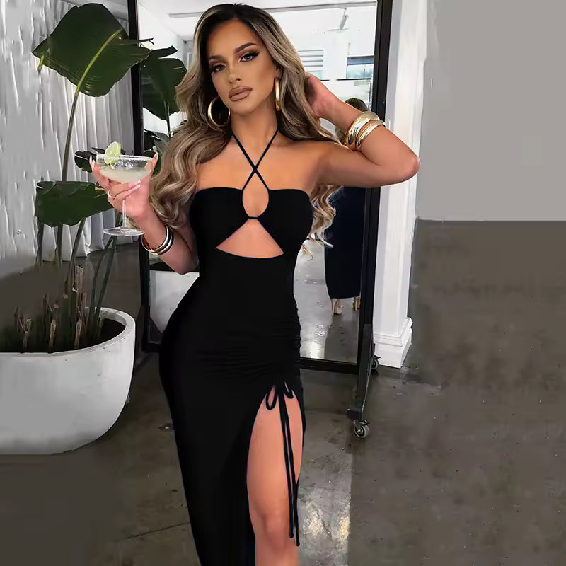 Backless Midi Bodycon Party Dress